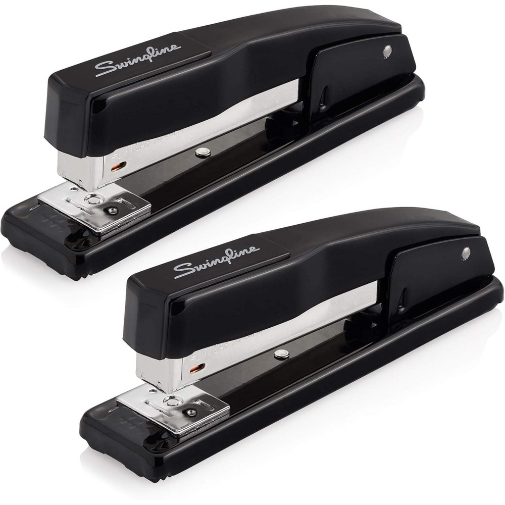 Set of 2 Swingline 444 Desktop Stapler Jam Free, Metal, Black 20 Sheet Capacity